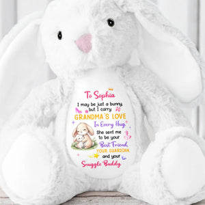 Grandma's Love In Every Hug Personalized Bunny With Stars And Toys - Personalized Stuffed Bunny - KID577_BUN
