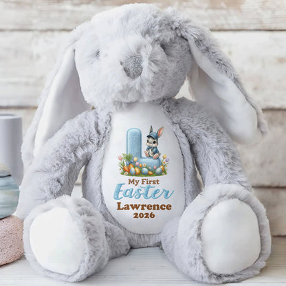 My First Easter Personalized Plush With Bunny And Easter Eggs - Personalized Stuffed Bunny - KID596_BUN