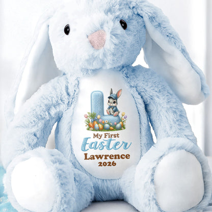 My First Easter Personalized Plush With Bunny And Easter Eggs - Personalized Stuffed Bunny - KID596_BUN