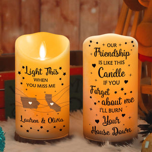 Light This When You Miss Me LED candle