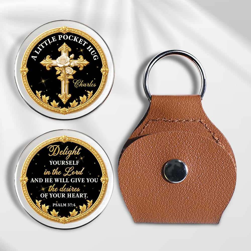 Delight Yourself In The Lord - Personalized 3D Effect Pocket Hug - Christmas Gift For Her