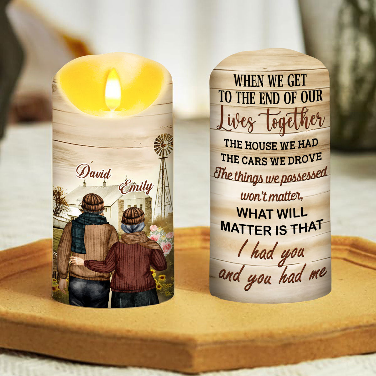 I Had You And You Had Me - Personalized LED Candle