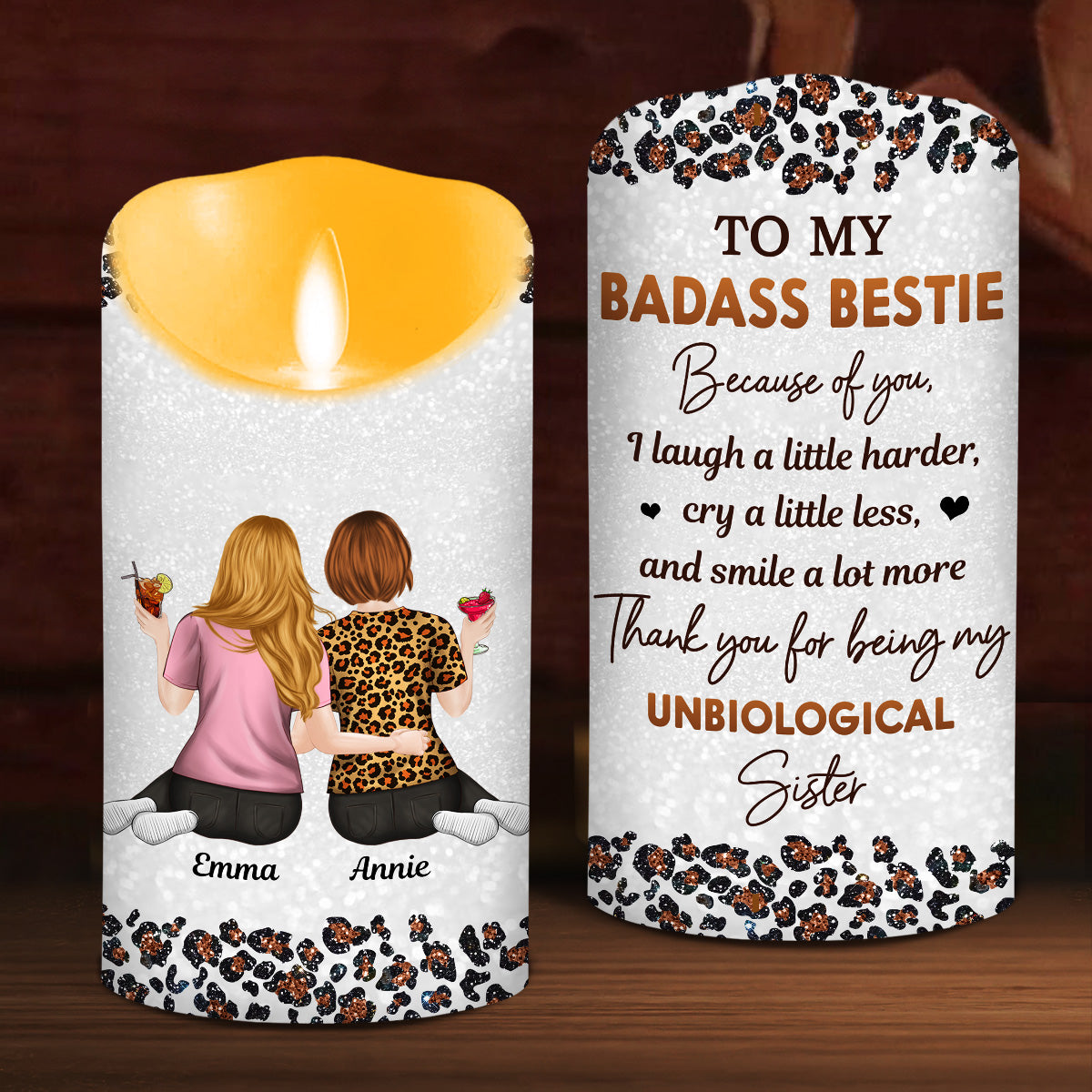 To My Badass Bestie - Personalized LED Candle