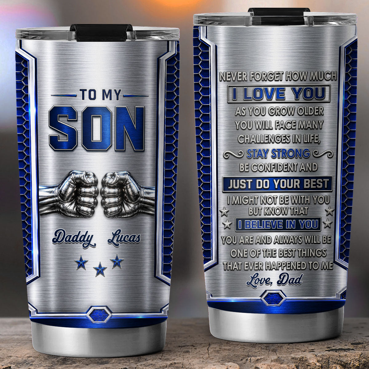 Stay Strong - Personalized 3D Effect Tumbler