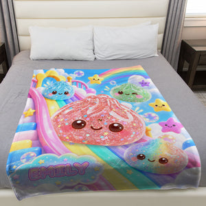 Dumpling Squishy World Personalized Fleece Blanket