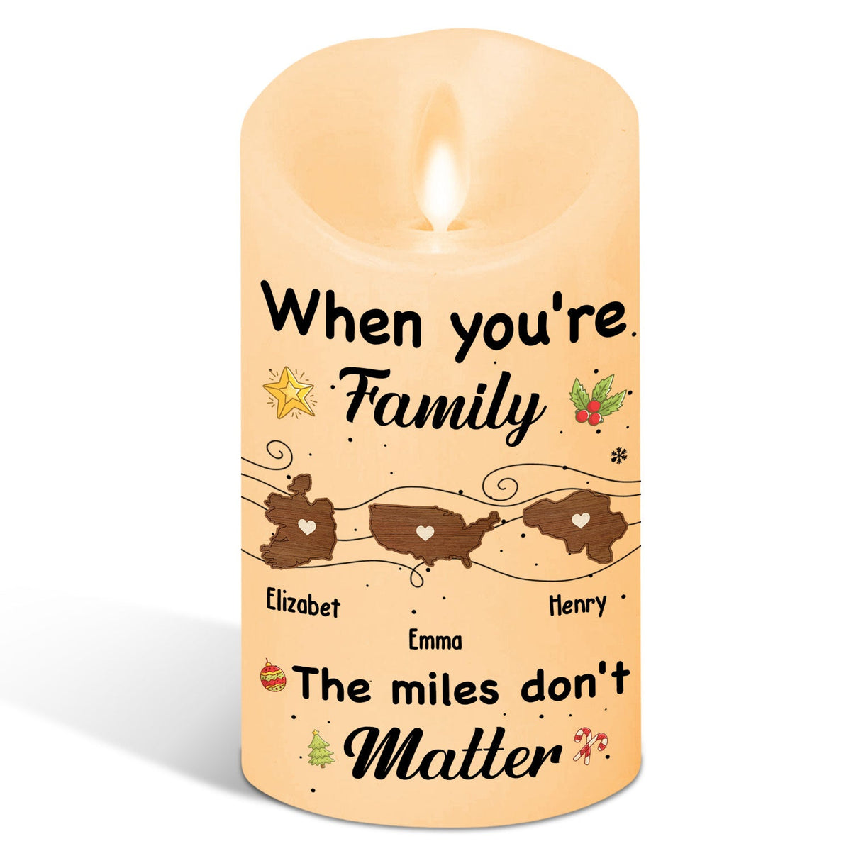 Family Forever - Personalized LED Candle