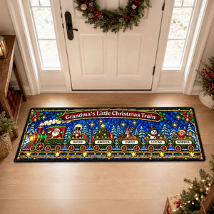 Little Passengers Christmas personalized runner rug