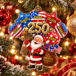 Cheers To 250 American Years - Personalized Acrylic Ornament