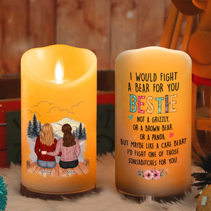 I Would Fight A Bear For You Sister - Personalized LED Candle - Christmas Gift For Sister, Best Friend