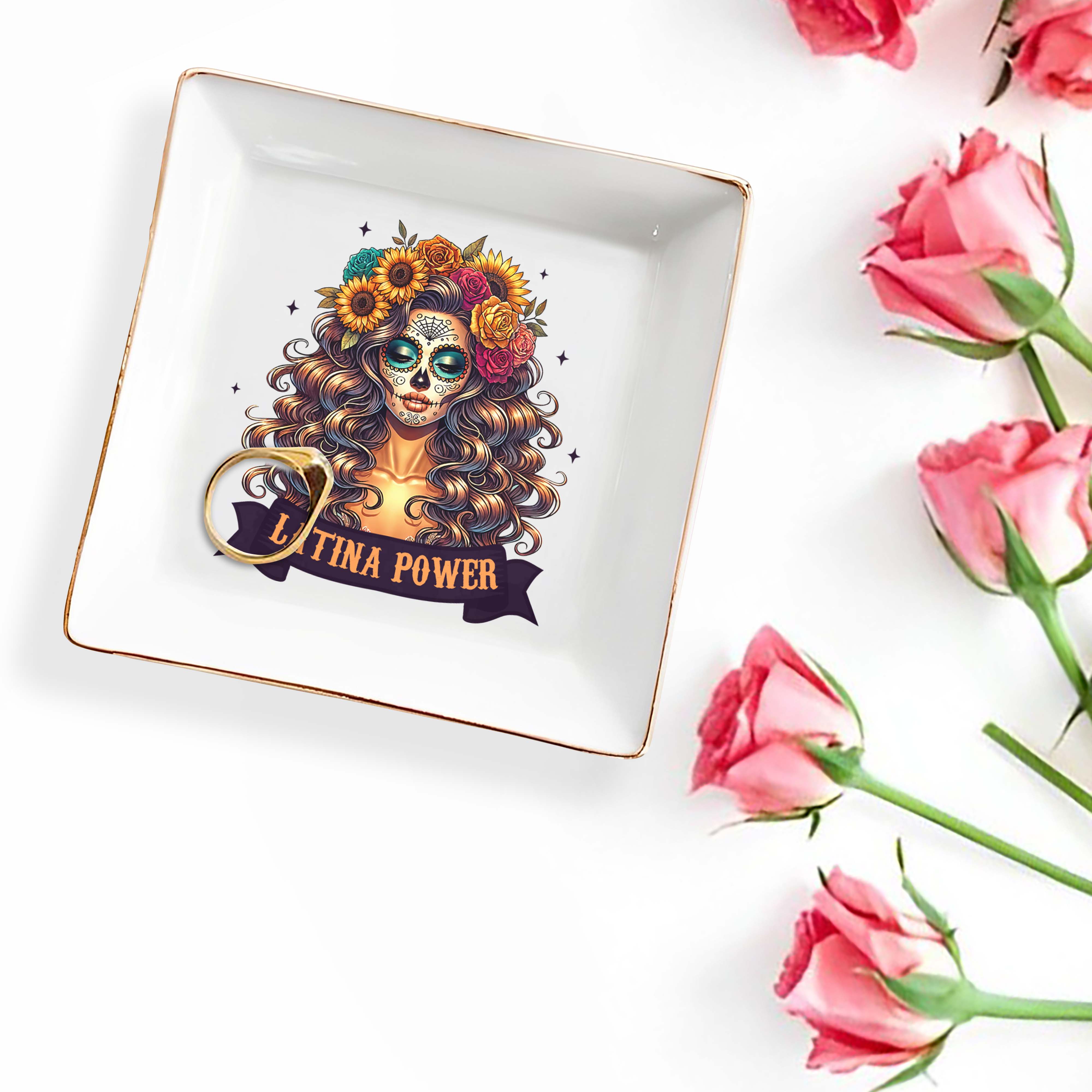 Latina Power - Personalized Custom Jewelry Dish - ME007_SCRD