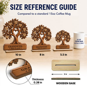 Grandkids Make Life Grand - Personalized 2-Layered Wooden Plaque