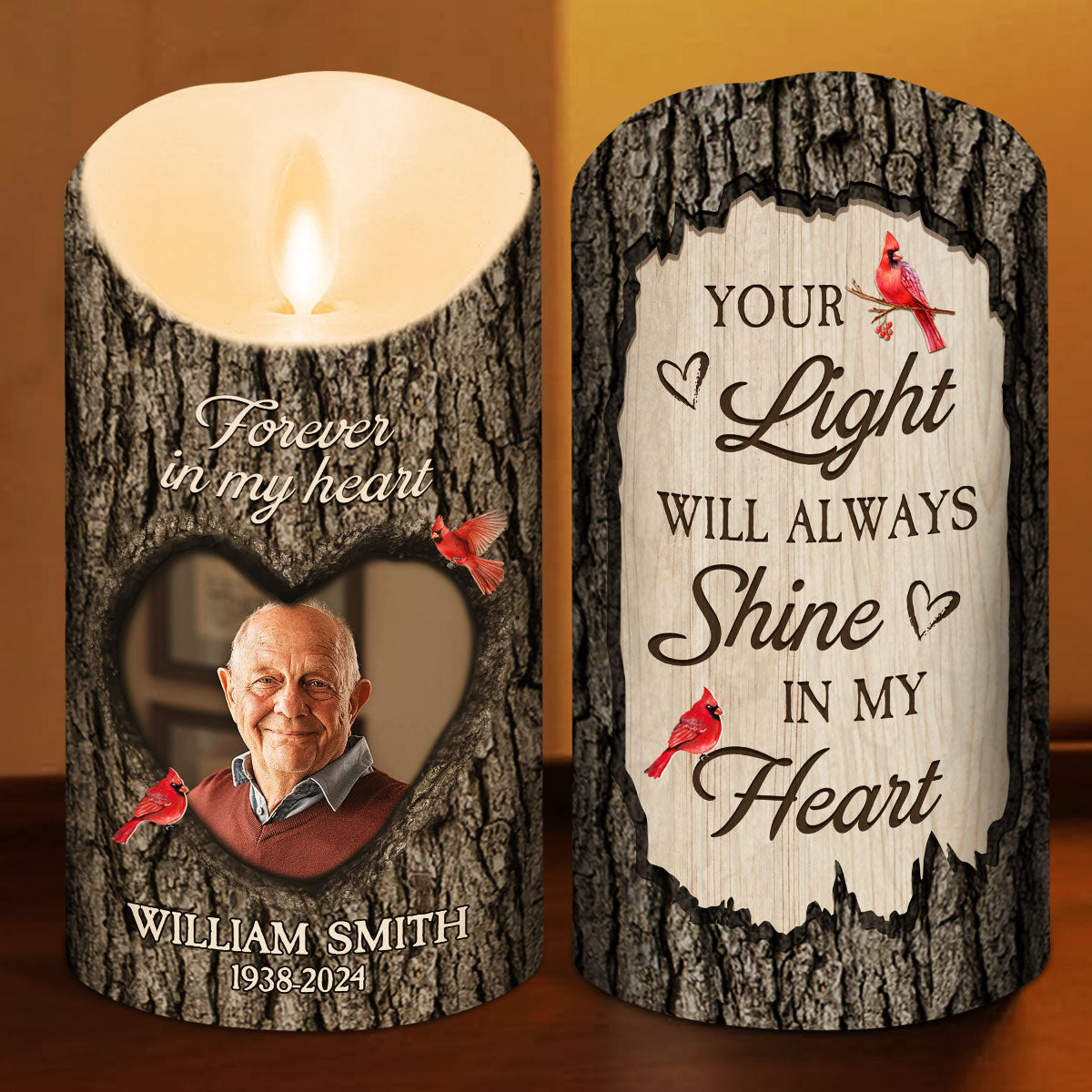 You Are Always On My Mind personalized LED candle