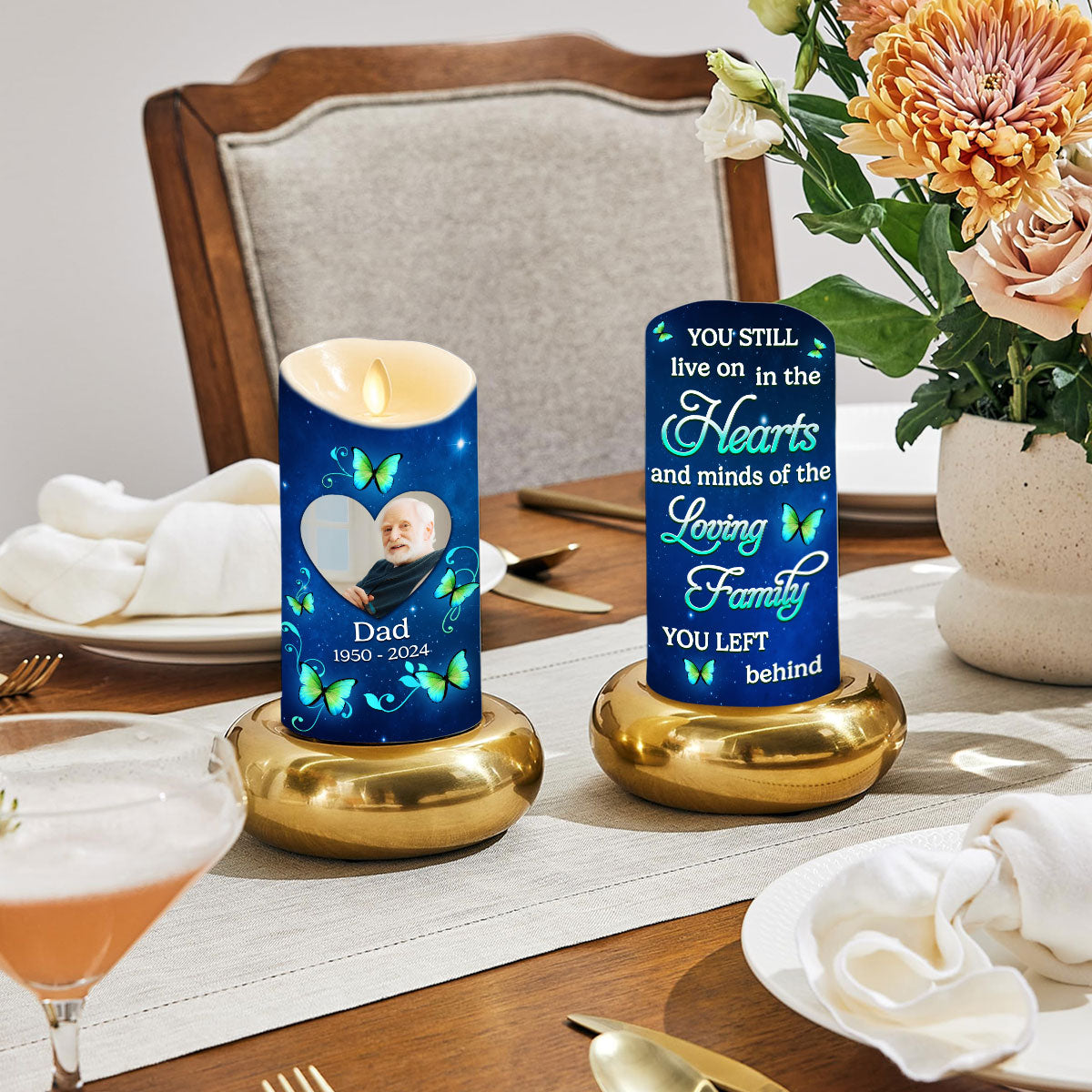 In My Heart Forever personalized LED candle