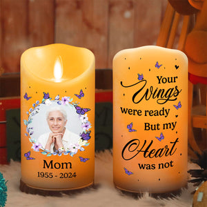 Your Wings Were Ready personalized LED candle