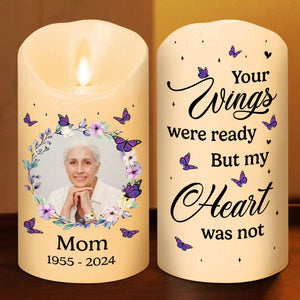 Your Wings Were Ready personalized LED candle