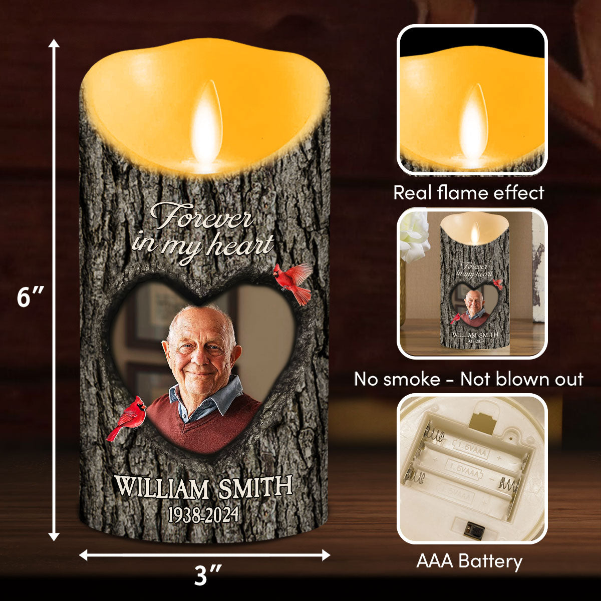 You Are Always On My Mind personalized LED candle