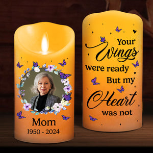 Your Wings Were Ready personalized LED candle