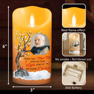 Light This Up And Know I Am Here personalized LED memorial candle