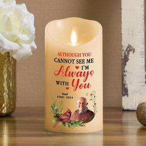 I Am Always With You personalized LED memorial candle