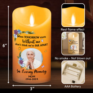 When Tomorrow Starts personalized LED candle