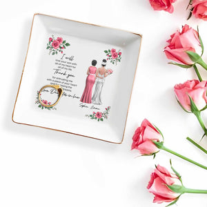 I Will Love Your Son, Roses And Women In Dresses - Personalized Custom Jewelry Dish, Square Ceramic Dish - MOLA002_SCRD