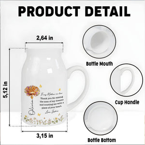 Thank You For Raising The Man Of My Dreams, Flowers And Butterflies Design - Personalized Ceramic Flower Vase