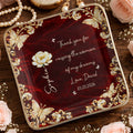 Thank You For Raising The Woman Of My Dreams Flower Butterfly - Personalized Custom Jewelry Dish, Ceramic Dish, Square Shape - MOLA008_SCRF