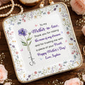 To My Mother In Law Thank You Birth Month Flowers Ceramic Dish - Personalized Custom Jewelry Dish, Ceramic Dish, Square Shape - MOLA017_SCRF
