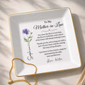 To My Mother In Law Raising The Man Of My Dreams Flower - Personalized Custom Jewelry Dish, Square Ceramic Dish - MOLA027_SCRD