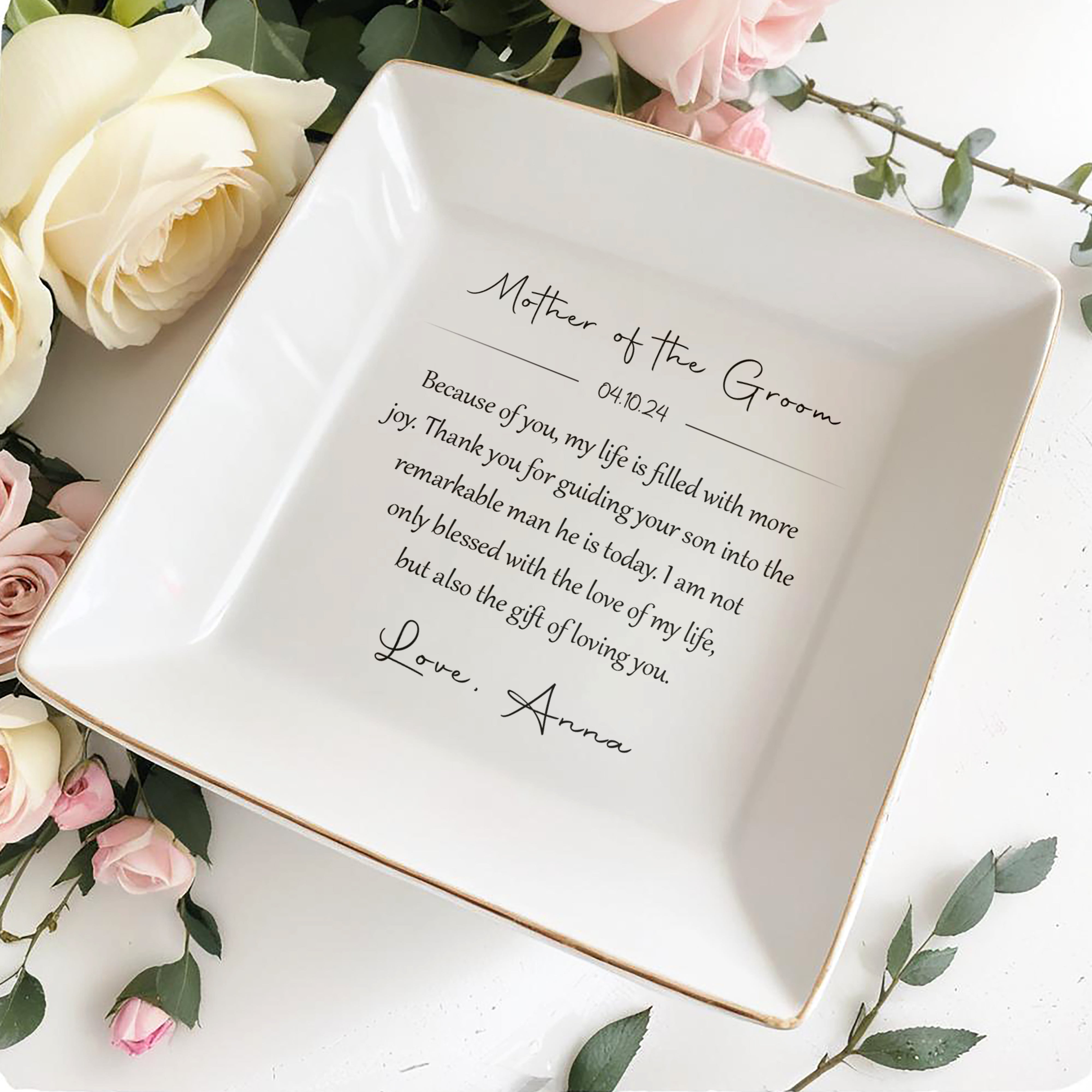 Gift Of Loving You Jewelry Dish For Mother - Personalized Custom Jewelry Dish - MOM003_SCRD