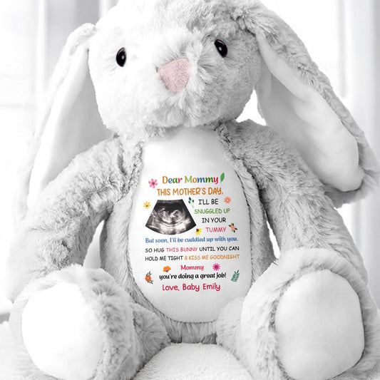 Dear Mommy, This Mother's Day Bunny - Personalized Stuffed Bunny - MOM152_BUN