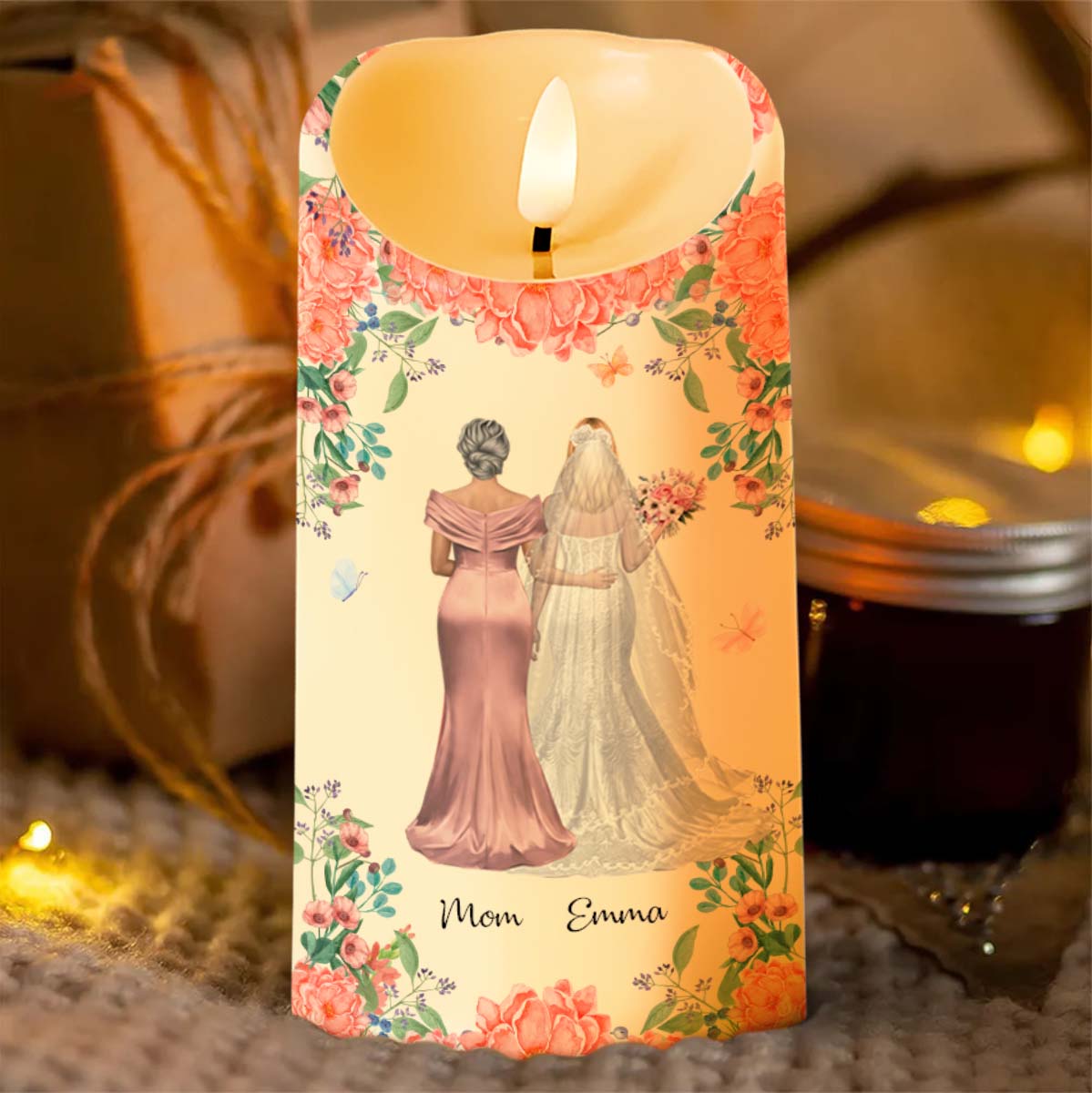 To My Mother, As I Step Into This New Chapter - Personalized Custom LED Candle - MOM152_LECA