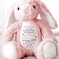 Hi Mommy I Know I'm Just A Little Bump With Hearts And Stars - Personalized Stuffed Bunny - MOM213_BUN