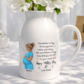 This Mother's Day I'm Snuggled Up Pregnant Woman Design - Personalized Ceramic Flower Vase