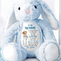 To My Mommy I Love You Mother and Baby Stars - Personalized Stuffed Bunny - MOM267_BUN