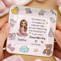 This Mother's Day Snuggled Up In Your Belly Pregnant Woman Baby Icons - Personalized Custom Jewelry Dish, Ceramic Dish, Square Shape - MOM339_SCRF