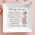 To My Mommy I May Just Be A Little Bump Pregnant Woman - Personalized Custom Jewelry Dish, Square Ceramic Dish - MOM355_SCRD