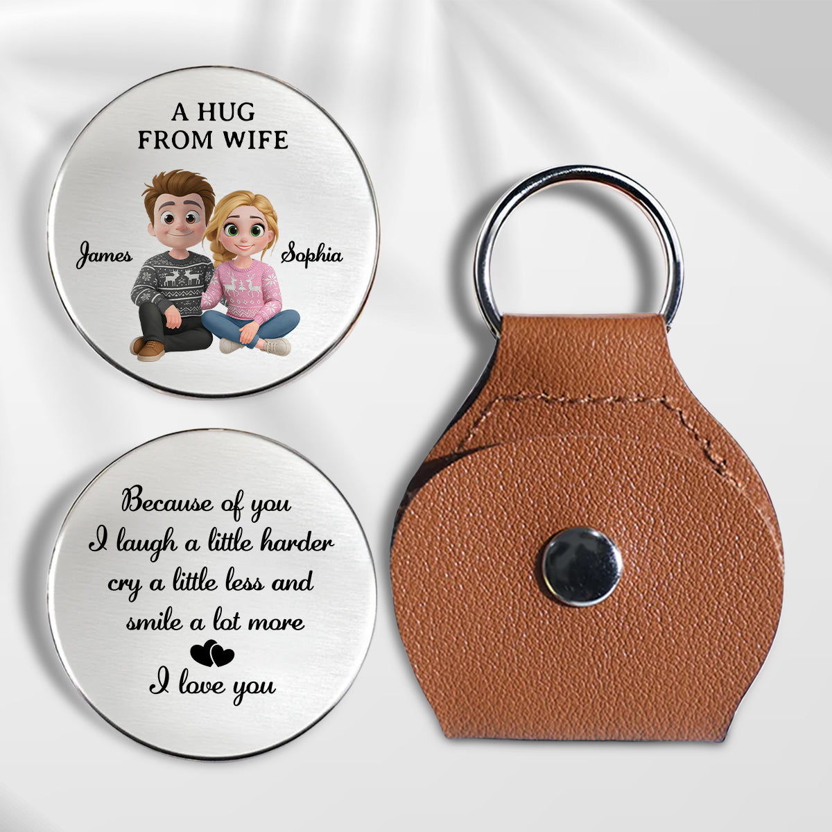 A Hug From Your Lover - Personalized Pocket Hug - Christmas Gift For Wife