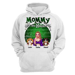 Mommy Of The Monsters Halloween Green Retro Personalized Shirt