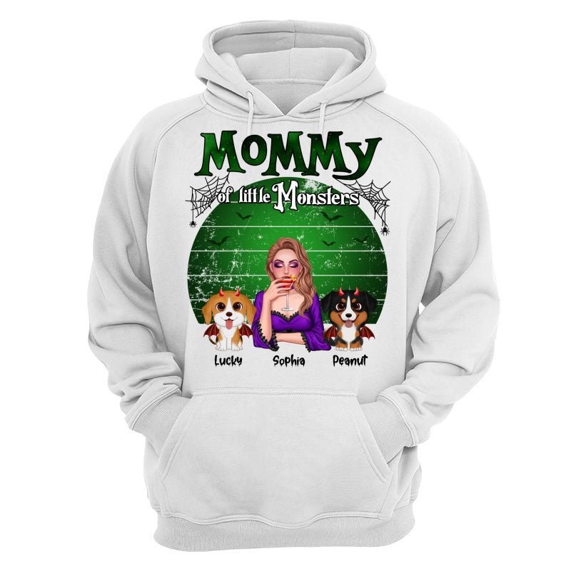 Mommy Of The Monsters Halloween Green Retro Personalized Shirt