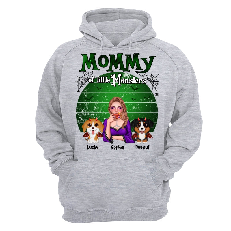 Mommy Of The Monsters Halloween Green Retro Personalized Shirt
