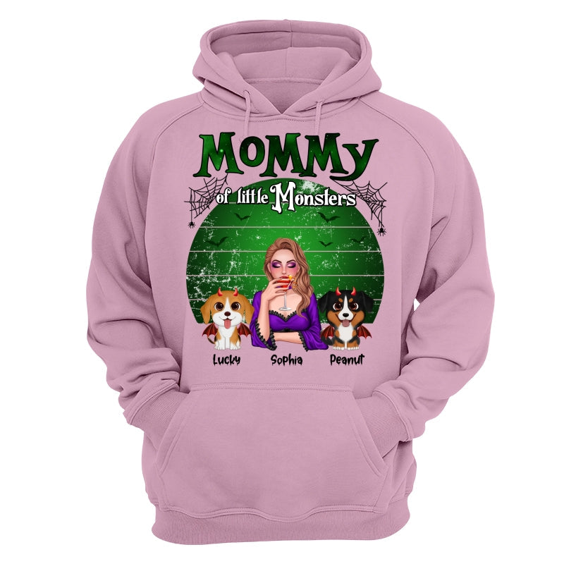 Mommy Of The Monsters Halloween Green Retro Personalized Shirt
