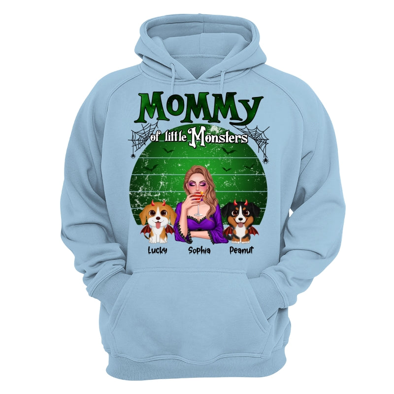 Mommy Of The Monsters Halloween Green Retro Personalized Shirt