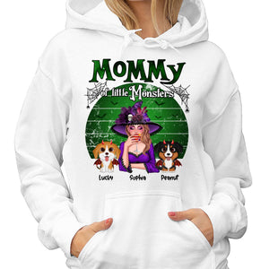 Mommy Of The Monsters Halloween Green Retro Personalized Shirt