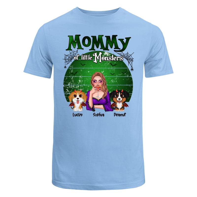 Mommy Of The Monsters Halloween Green Retro Personalized Shirt