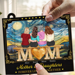 Mother And Daughters Mother's Day Gift For Mom - Personalized Window Hanging Suncatcher