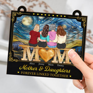 Mother And Daughters Mother's Day Gift For Mom - Personalized Window Hanging Suncatcher