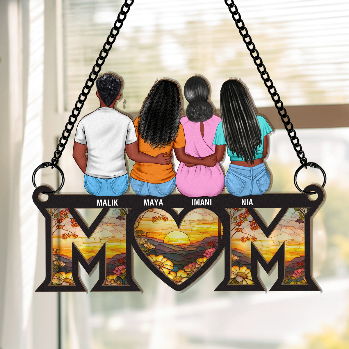 Gift For Mom - Personalized Window Hanging Suncatcher Ornament