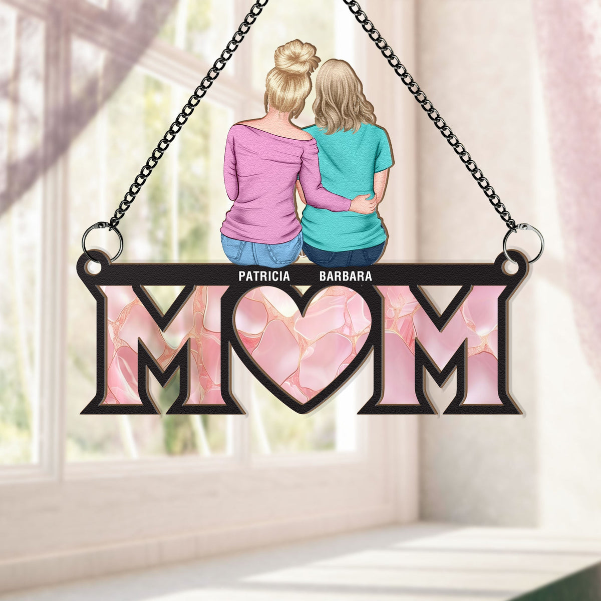 Gift For Mom - Personalized Window Hanging Suncatcher Ornament