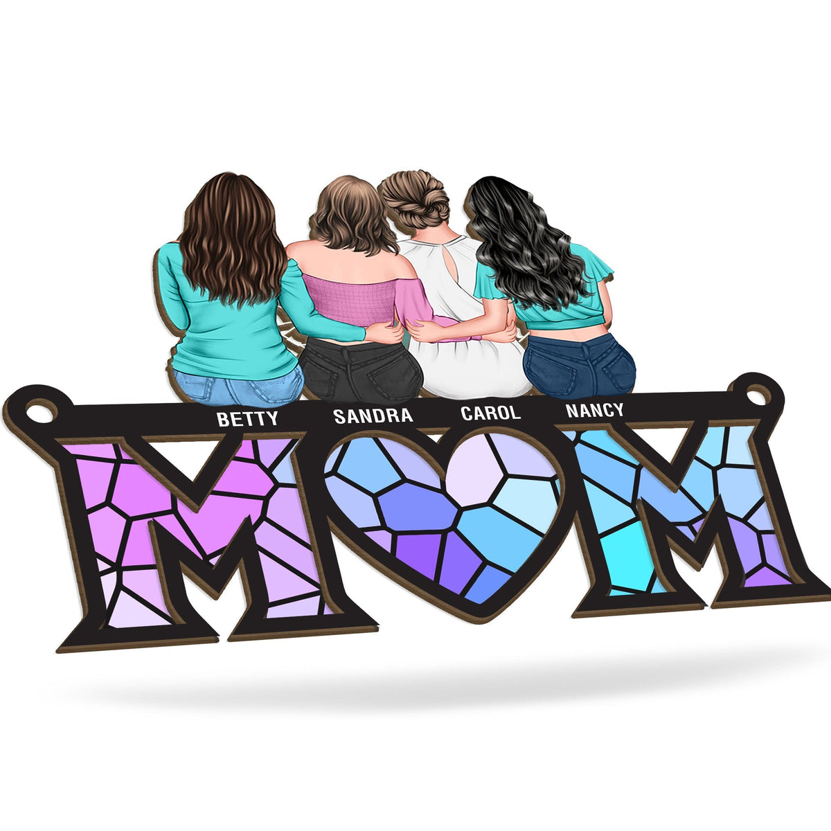 Gift For Mom - Personalized Window Hanging Suncatcher Ornament